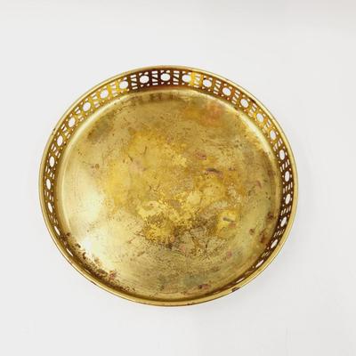 BRASS DESIGNED ROUND TRAY