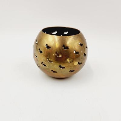 CUTE SOLID BRASS DUCK DESIGN CANDLE / STUFF HOLDER