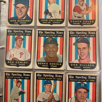 1959 Topps Baseball Cards - Huge Lot - 363 Very Clean Cards