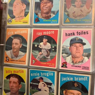 1959 Topps Baseball Cards - Huge Lot - 363 Very Clean Cards