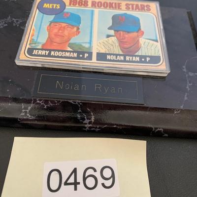 1969 Topps Nolan Ryan Baseball Card Encased & Mounted - Lot 469