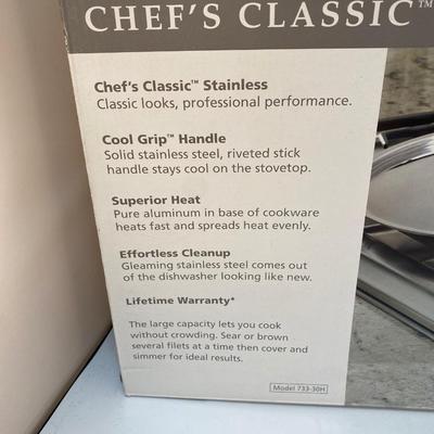 NEW in the Box Cuisinart Chef's Classic Stainless Cookware 5.5q SautÃ© Pan