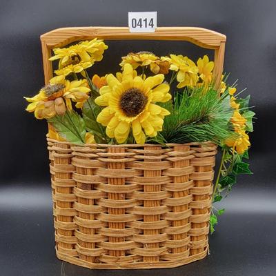 Large Wooden Floral Basket
