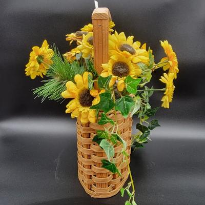 Large Wooden Floral Basket