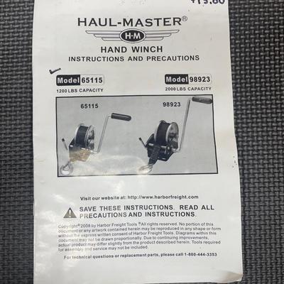 HAUL-MASTER ~ Hand Winch