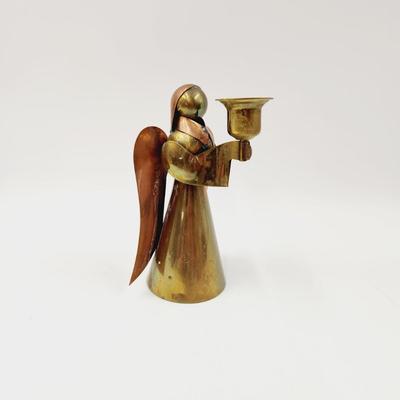 BRASS ANGEL CANDLE HOLDER