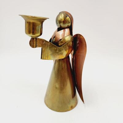 BRASS ANGEL CANDLE HOLDER