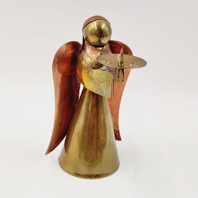FUN BRASS ANGEL CANDLE HOLDER