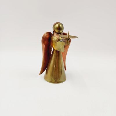 FUN BRASS ANGEL CANDLE HOLDER