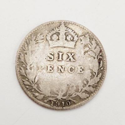 EDWARD VII SILVER 1910 6 PENCE