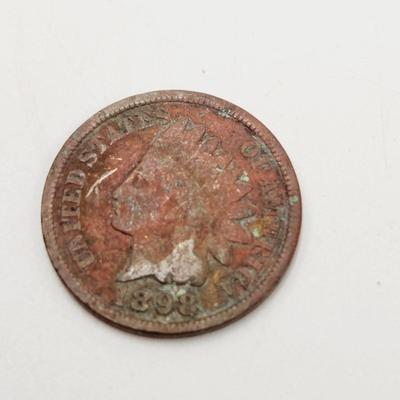 2 - 1898 INDIAN HEAD PENNIES