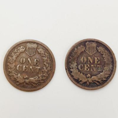 2 - 1895 INDIAN HEAD PENNIES