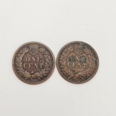 2 - 1892 INDIAN HEAD PENNIES