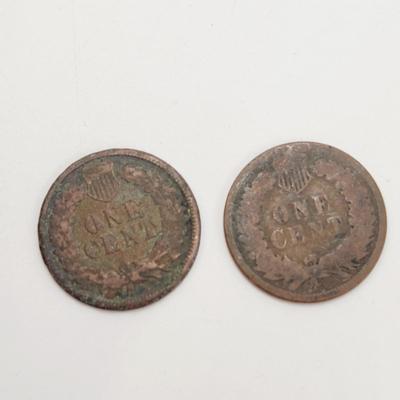 2 - 1883 INDIAN HEAD PENNIES
