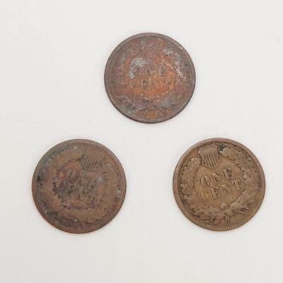 3 - 1896 INDIAN HEAD PENNIES