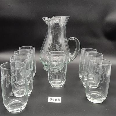 Etched Glass Drink/Serveware