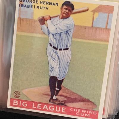 1933 Goudey Gum Big League Baseball TWO COMPLETE SETS 1980s Reprints NEAR MINT
