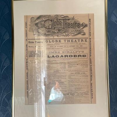 Globe Theatre Program Boston