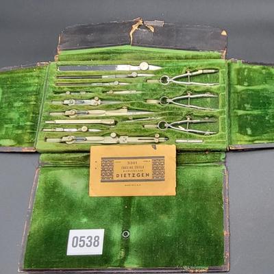 Vintage Dietzgen Drafting Tool Set