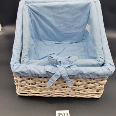 White Wicker Storage Bins