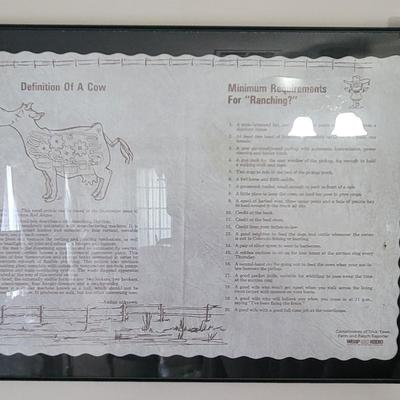 Definition of a Cow Framed Art