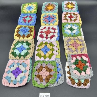 Hand Crocheted Afghan blocks