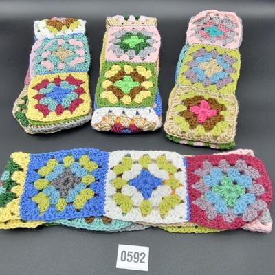 Hand Crocheted Afghan blocks