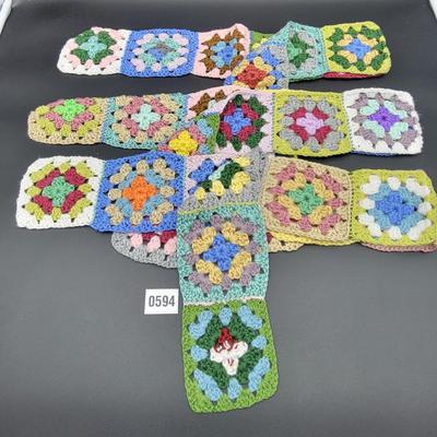 Hand Crocheted Afghan Blocks