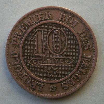 BELGIUM 1862 10 Centimes