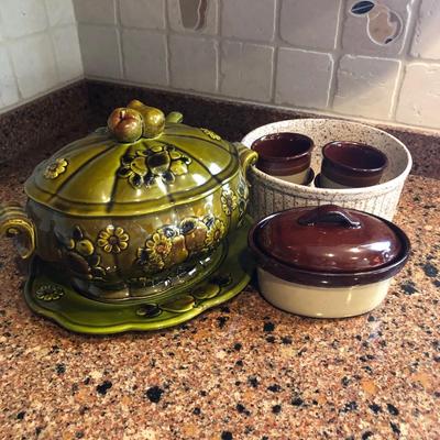 LOT 1: Vintage Bean Pot, Soup Tureen and More