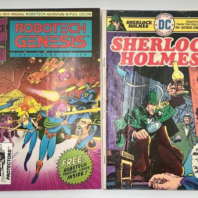 2 Robotech and Sherlock Holmes Comic Books
