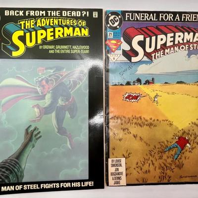2 1993 Superman Comic Books