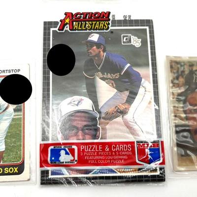 Assorted Vintage Baseball Card Collectibles