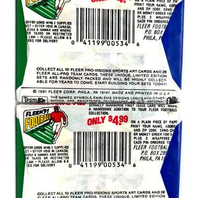 2 1991 Sealed Fleer Football Wax Packs