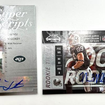 Nick Miller and Chansi Stuckey Autographed Football Cards