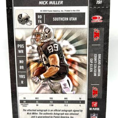 Nick Miller and Chansi Stuckey Autographed Football Cards