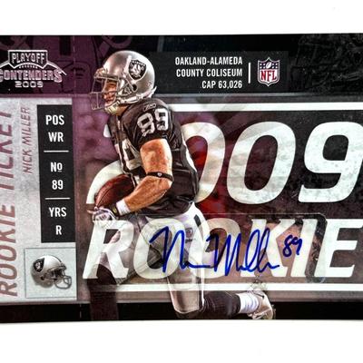 Nick Miller and Chansi Stuckey Autographed Football Cards