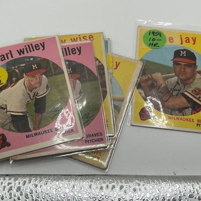 7 1959 Bseball Cards
