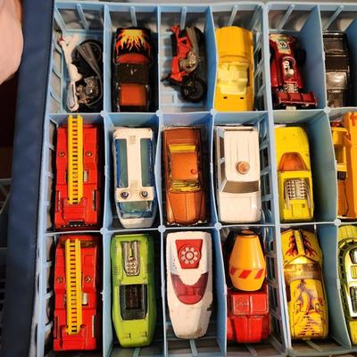 Matchbox Carry Case filled with cars, trucks etc.