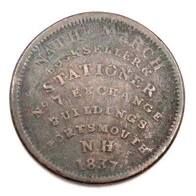 1837 Portsmouth, NH Token