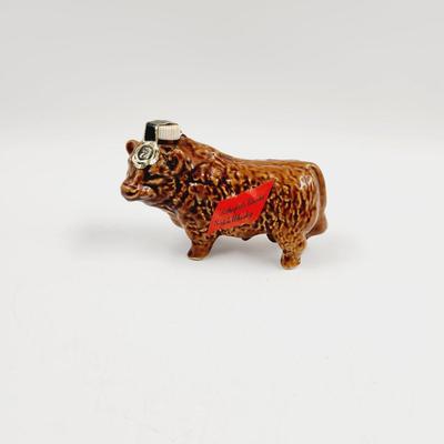 VINTAGE RUTHERFORD WHISKEY BULL DECANTER