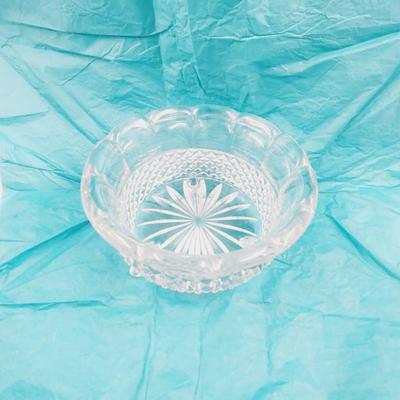 BEAUTIFUL CUT GLASS PEDESTAL BOWL