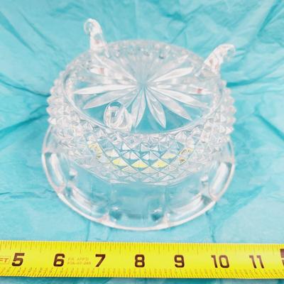 BEAUTIFUL CUT GLASS PEDESTAL BOWL