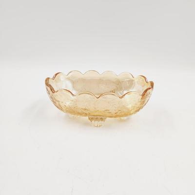 50S FLORAGOLD LOUISA IRIDESCENT BY JEANNETTE GLASS CO DISH
