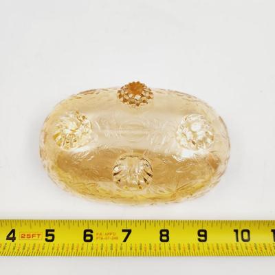 50S FLORAGOLD LOUISA IRIDESCENT BY JEANNETTE GLASS CO DISH