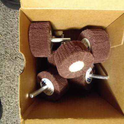 NEW IN BOX SANDING ATTACHMENTS AND WIRE BRUSHES
