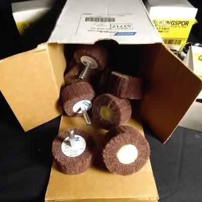 NEW IN BOX SANDING ATTACHMENTS AND WIRE BRUSHES