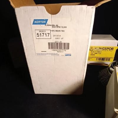 NEW IN BOX SANDING ATTACHMENTS AND WIRE BRUSHES