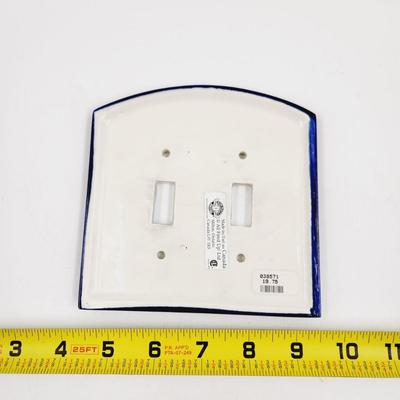 CERAMIC DUAL BIRD LIGHT SWITCH COVER