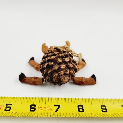 CUTE PINE CONE MOOSE DECOR